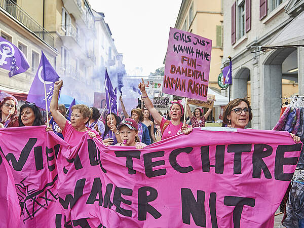 Demonstration in Sitten / Siton am 14.06.2019